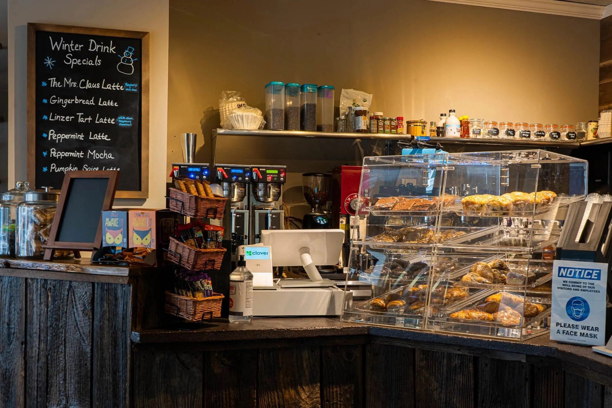 Interior of Mad Coffee Roasters in Stratton, Vermont