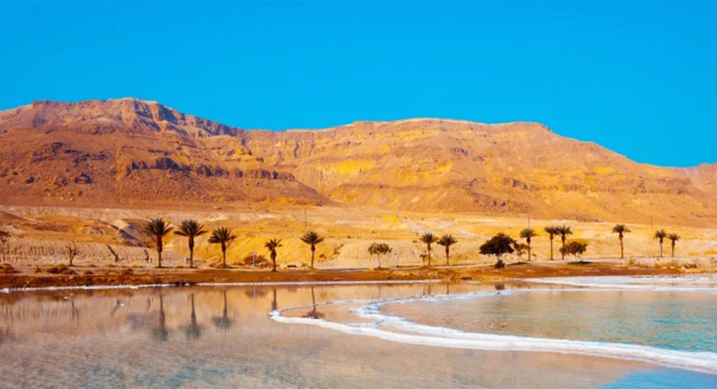Edge of the Dead Sea in Jordan