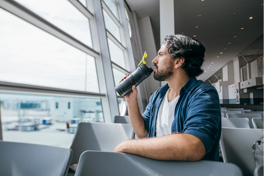 drinking water bottle airport