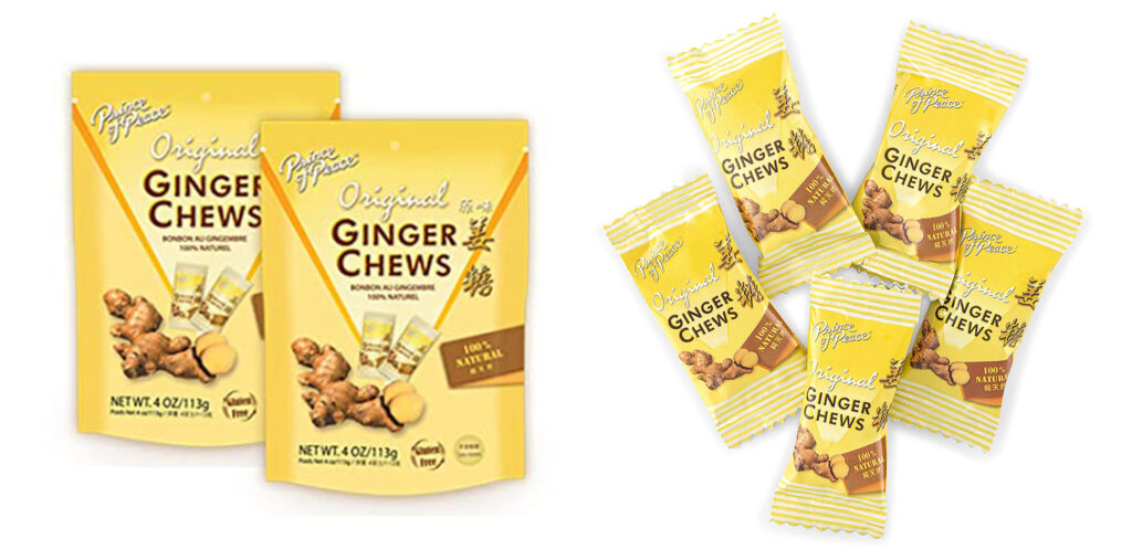 Ginger chews in a variety of package sizes