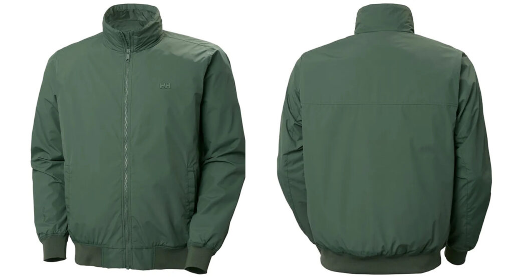 Front and back views of the Helly Hansen Vika Jacket in green