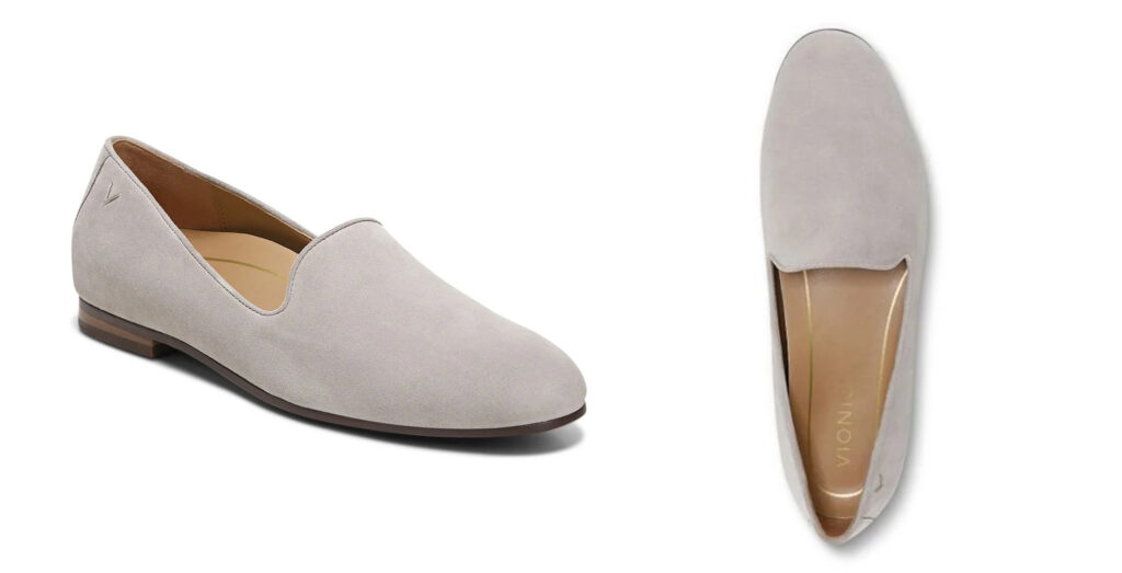 The Vionic Willa Slip-On Flat in taupe